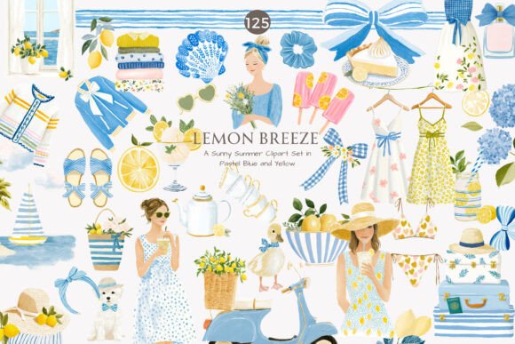 Download Lemon Clipart Summer Fashion Cottagecore - Summer Collection